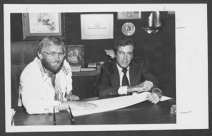 Photograph of David Brandsness and James Joyce, Las Vegas, Nevada, October 20, 1977