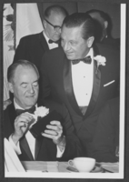 Photograph of Hubert H. Humphrey, Howard Cannon, and others, Nevada, circa 1970