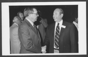 Photograph of Grant Sawyer and Clifford Perlman, circa 1981