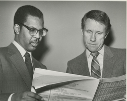 Photograph of Paul Meacham and Harry Reid, January 16, 1984
