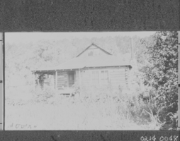 Photograph of a log cabin, Nevada, circa 1930s