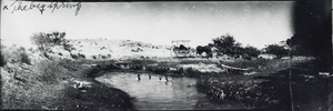 Photograph of men swimming in Big Spring, Las Vegas, Nevada, 1905-1910