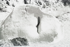 Photograph of cleft in a rock, Three Corners area, 1975
