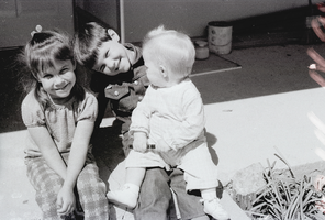 Photograph of three of Elbert Edwards' grandchildren, Las Vegas, Nevada, 1976