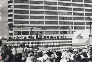 Film transparency of the Las Vegas Day train ride, Las Vegas, circa 1980