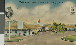 Postcard of Tumbleweed Motel, Las Vegas, circa late 1940s - early 1950s