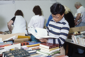 Slide of book sale, University of Nevada, Las Vegas, circa 1985