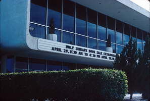 Slide of advertisment for the UNLV Library book sale, University of Nevada, Las Vegas, circa 1986