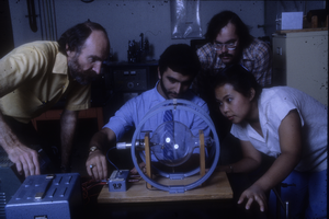 Slide of students in a lab, University of Nevada, Las Vegas, circa 1982