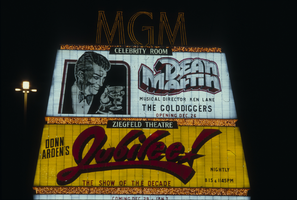 Slide of MGM Grand Hotel marquee, Las Vegas, circa early 1980s