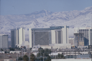 Slide of MGM Grand Hotel and Flamingo Hilton, Las Vegas, circa 1984