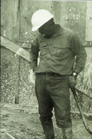 Slide of a worker on campus, University of Nevada, Las Vegas, circa 1970