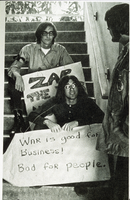 Slide of peace demonstration, University of Nevada, Las Vegas, circa 1970