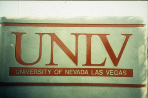 Slide of the UNLV logo, University of Nevada, Las Vegas, circa mid-late 1990s