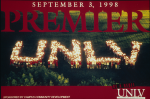 Slide of "UNLV" in lights, University of Nevada, Las Vegas, November 3, 1998