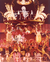 Photograph of the finale of "Hallelujah Hollywood!" at the MGM Grand, Las Vegas, Nevada, circa 1974-1980