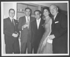 Black-and-white photograph of Wilbur Clark's birthday party, Las Vegas, Nevada, December 27, 1956