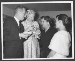 Black-and-white photograph of Wilbur Clark's birthday party, Las Vegas, Nevada, December 27, 1956