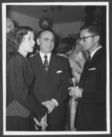 Black-and-white photograph of Wilbur Clark's birthday party, Las Vegas, Nevada, December 27, 1956