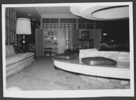 Black-and-white photograph of Wilbur Clark's home, Las Vegas, October 1955