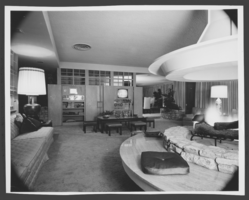 Black-and-white photograph of Wilbur Clark's home, Las Vegas, October 1955