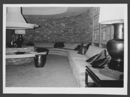 Black-and-white photograph of Wilbur Clark's home, Las Vegas, October 1955