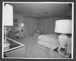 Black-and-white photograph of Wilbur Clark's home, Las Vegas, October 1955