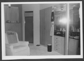 Black-and-white photograph of Wilbur Clark's home, Las Vegas, October 1955