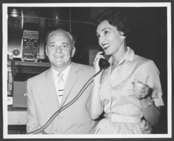 Black-and-white photograph of Wilbur and Toni Clark, location unknown, Las Vegas, Nevada, circa 1950s