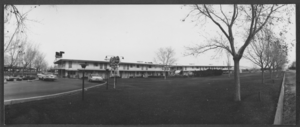 Black-and-white photograph of Blair House, Las Vegas, Nevada, circa 1950s-1960s