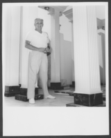 Black-and-white photograph of Wilbur Clark, Las Vegas, 1955