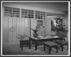 Black-and-white photograph of Wilbur Clark's house, Las Vegas, October 1955