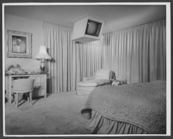 Black-and-white photograph of Wilbur Clark's house, Las Vegas, October 1955