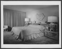 Black-and-white photograph of Wilbur Clark's house, Las Vegas, October 1955