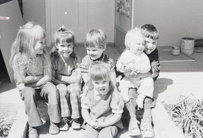 Film transparency of Elbert Edwards' grandchildren, 1976