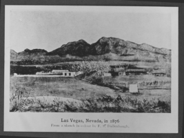 Photograph of fort, Las Vegas, 1876