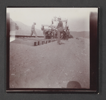 Photograph of railroad track construction, Nevada, circa 1903-1904