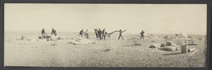 Photograph of railroad surveyors break camp, Nevada, circa 1903-1904