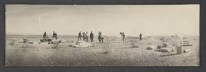 Photograph of railroad surveyors break camp, Nevada, circa 1903-1904