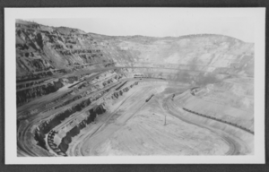Photograph of open pit mine, Ruth, Nevada, 1934