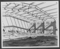 Photograph of gymnasium construction, Boulder City, Nevada, circa 1952