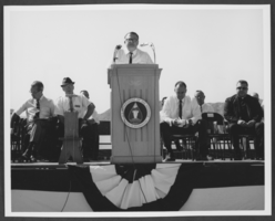 Photograph of Southern Nevada Water Project groundbreaking ceremony, Lake Mead, September 07, 1968