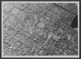 Photograph of petroglyphs, circa mid 1900s -late 1900s