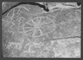 Photograph of petroglyphs, circa mid 1900s -late 1900s