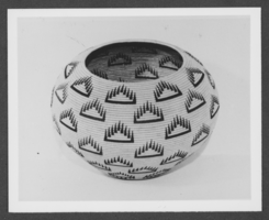 Photograph of Indian basket, circa late 1800s - early 1900s