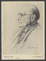 Photograph of a drawing of J. E. Church, January 01, 1956