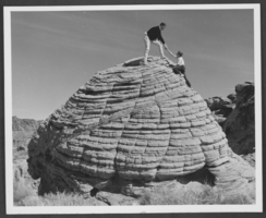 Photograph of people at Valley of Fire, Nevada, circa early to mid 1900s