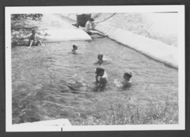 Photograph of children swimming, Panaca, Nevada, circa 1972