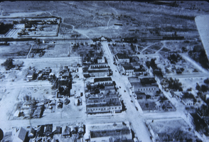 Slide of aerial view of Las Vegas, circa early 1900s