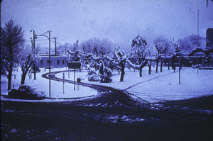 Slide of snow-covered Las Vegas, circa early 1900s